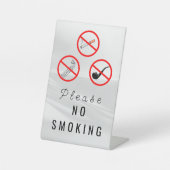 einfaches Nichtraucher-Tischschild Sockelschild (Vorderseite)
