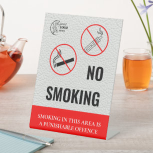 Einfaches Nichtraucher-Tischschild Sockelschild