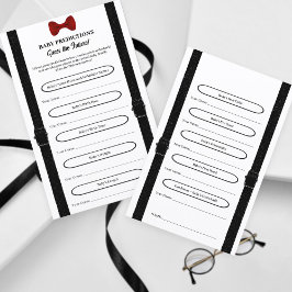 Einfaches Niedliches Baby Shower Predictions Card 