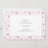 Einfaches Niedliches, florales Foto Pink Girl Ankündigung (Rückseite)