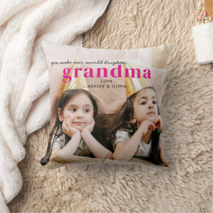 Einfaches Niedliches Foto Oma-Geschenk Keepake Hot Kissen