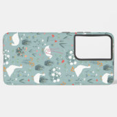 Einfaches Niedliches Gänsemuster Samsung Galaxy Hülle (Linke Seite)