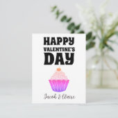 Einfaches Niedliches Herz Happy Valentines Day Cou (Stehend Vorderseite)