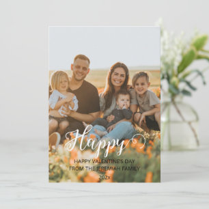 Einfaches Niedliches Herz Happy Valentines Day Cou Feiertagskarte