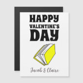 Einfaches Niedliches Herz Happy Valentines Day Cou Magnetkarte (Vorne/Hinten)