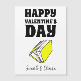 Einfaches Niedliches Herz Happy Valentines Day Cou Magnetkarte