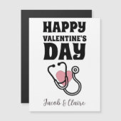 Einfaches Niedliches Herz Happy Valentines Day Cou Magnetkarte (Vorne/Hinten)