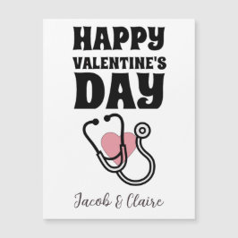 Einfaches Niedliches Herz Happy Valentines Day Cou Magnetkarte