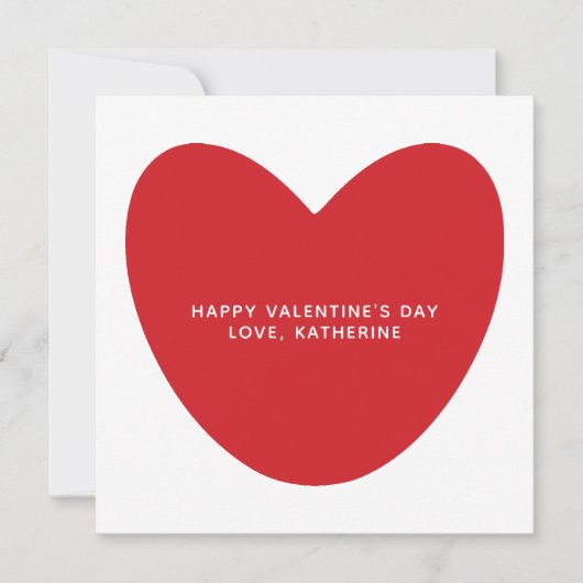 Einfaches niedliches Herz personalisiert Valentins (Vorderseite)