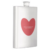 Einfaches niedliches Herz personalisiert Valentins Flachmann (Rechts)