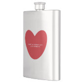 Einfaches niedliches Herz personalisiert Valentins Flachmann (Links)