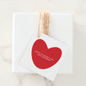 Einfaches niedliches Herz personalisiert Valentins Geschenkanhänger (Beispiel)