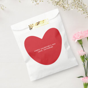 Einfaches niedliches Herz personalisiert Valentins Geschenktütchen