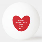 Einfaches niedliches Herz personalisiert Valentins Tischtennisball (Vorderseite)