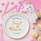 Einfaches Niedliches Honey Bee Baby Dusche Party Pappteller (Party)