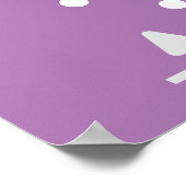 Einfaches Niedliches Jumping Lamm Lavender Geburts Poster (Ecke)