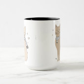 Einfaches niedliches Katzenmiedetier mit Valentini Tasse (Zentrum)
