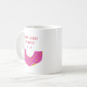 Einfaches Niedliches Lächeln Sprinkle Pink Donuts  Kaffeetasse (Vorderseite Links)