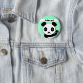 Einfaches niedliches Panda Geburtstagsmädchen Button (Beispiel)