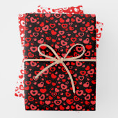 Einfaches Niedliches Retro Herz Art Muster Geschenkpapier Set (Beispiel)