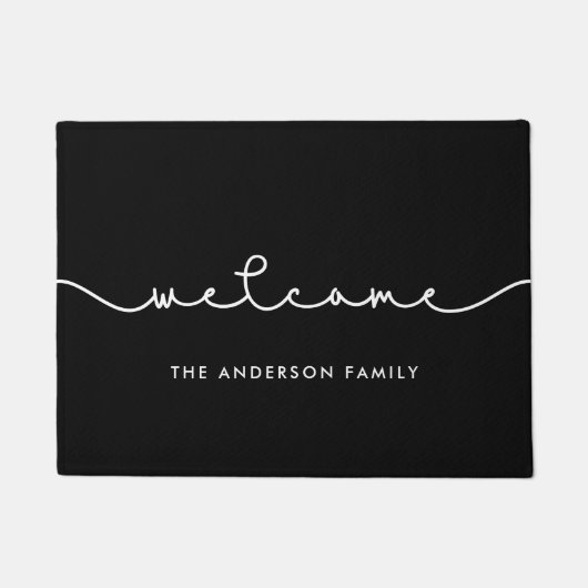 Einfaches niedliches Schriftart Willkommen Fußmatte (Vorderseite)