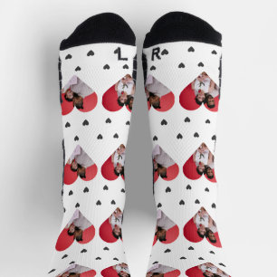Einfaches Niedliches Valentinstag-Foto Socken