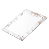 Einfaches Notepad aus weißem und goldenem Marmor Notizblock (angewinkelt)
