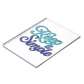 Einfaches Notizbuch (Blau) Notizblock (Linke Seite)