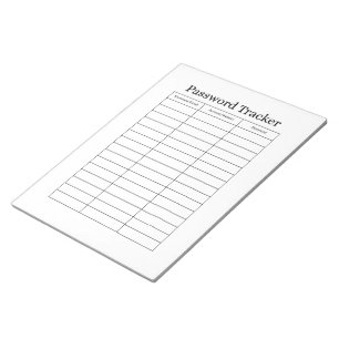 Einfaches Notizbuch zur Passwortverwaltung Notizblock