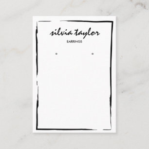 einfaches Ohrring-Rahmen-Display Logo hinzufügen Visitenkarte