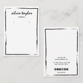 einfaches Ohrring-Rahmen-Display Logo hinzufügen Visitenkarte (Vorne/Hinten)