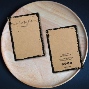 einfaches Ohrring-Rahmen-Display Logo hinzufügen Visitenkarte