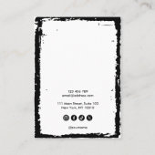 einfaches Ohrring-Rahmen-Display Logo hinzufügen Visitenkarte (Rückseite)