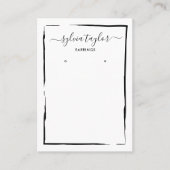 einfaches Ohrring-Rahmen-Display Logo hinzufügen Visitenkarte (Vorderseite)