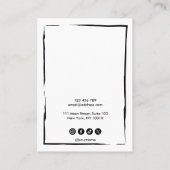 einfaches Ohrring-Rahmen-Display Logo hinzufügen Visitenkarte (Rückseite)