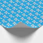 Einfaches olympisches Blau- und Weißbrockenpapier Geschenkpapier (Ecke)