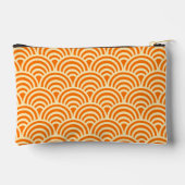 Einfaches orange Muschel Muster Zubehörtasche (Rückseite)