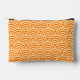Einfaches orange Muschel Muster Zubehörtasche