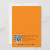 Einfaches Orange QR Probe Dinner im Herbst Einladu Einladung (Rückseite)