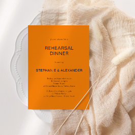 Einfaches Orange QR Probe Dinner im Herbst Einladu Einladung