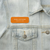Einfaches Orange Title Safety Button Magnetic (Beispiel)