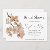 Einfaches, orangefarbenes Brautparty Einladung (Vorne/Hinten)