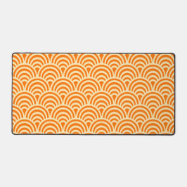 Einfaches Oranges Muschelmuster Schreibtischunterlage