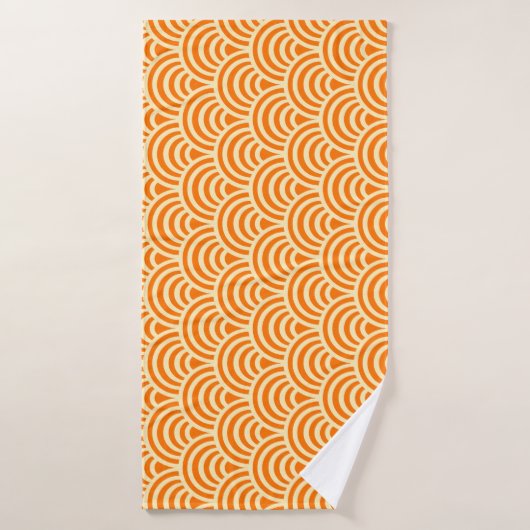 Einfaches Oranges Schuppenmuster Badehandtuch (Badehandtuch)