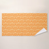 Einfaches Oranges Schuppenmuster Badehandtuch (Badehandtuch)
