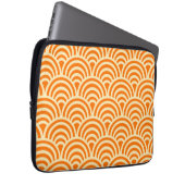 Einfaches Oranges Schuppenmuster Laptopschutzhülle (Vorne Rechts)