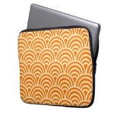 Einfaches Oranges Schuppenmuster Laptopschutzhülle (Vorderseite Links)