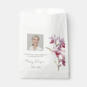 Einfaches Orchideen-Foto-Trauer-Samen Geschenktütchen (Vorderseite)