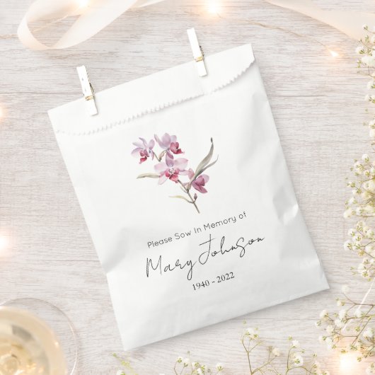 Einfaches Orchideensamen-Päckchen Begräbnis  Geschenktütchen (Ausgeschnitten)