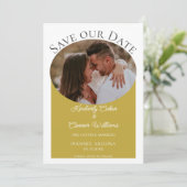 Einfaches ovales Foto Save the Date | Marigold (Stehend Vorderseite)